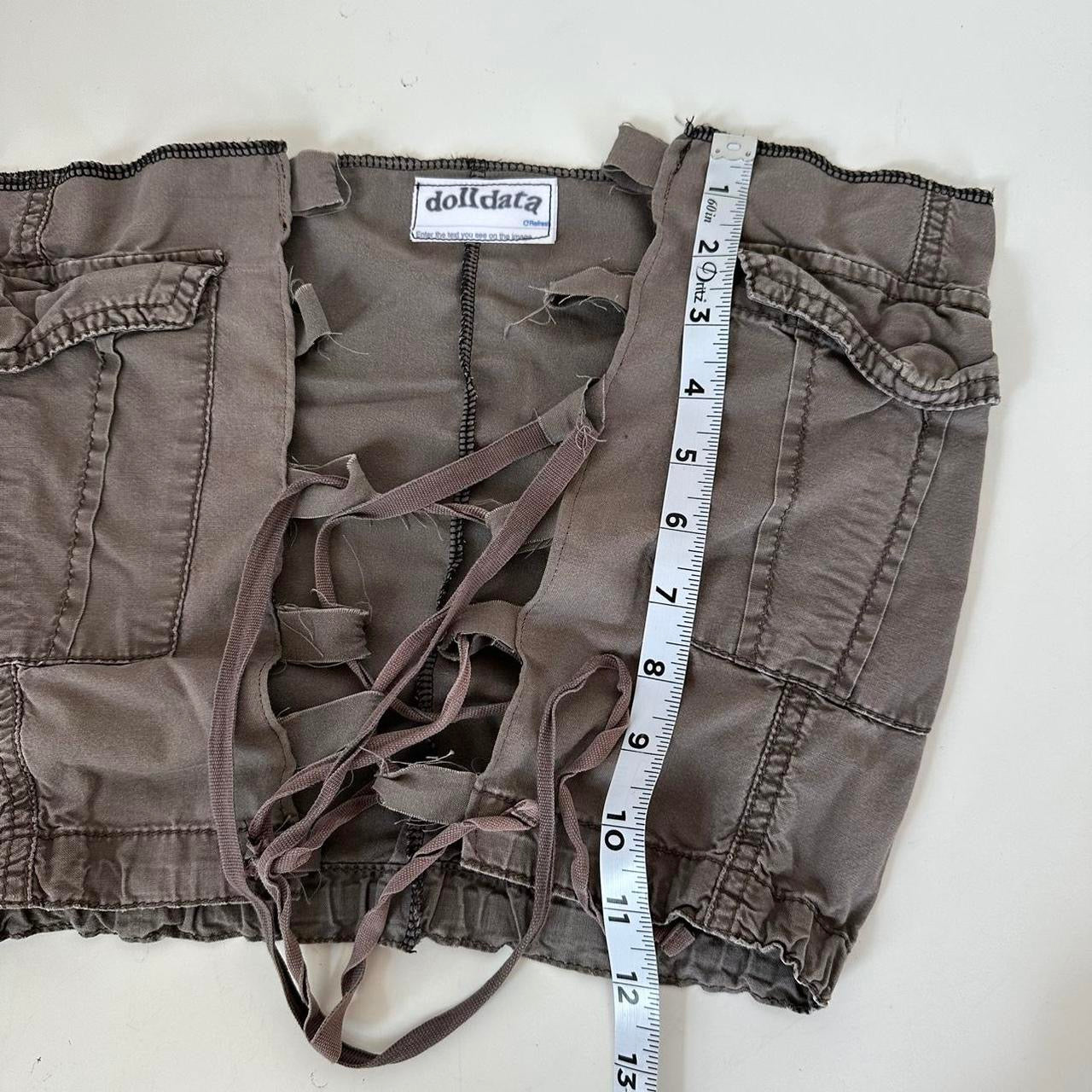 handmade brown cargo shorts set (s)
