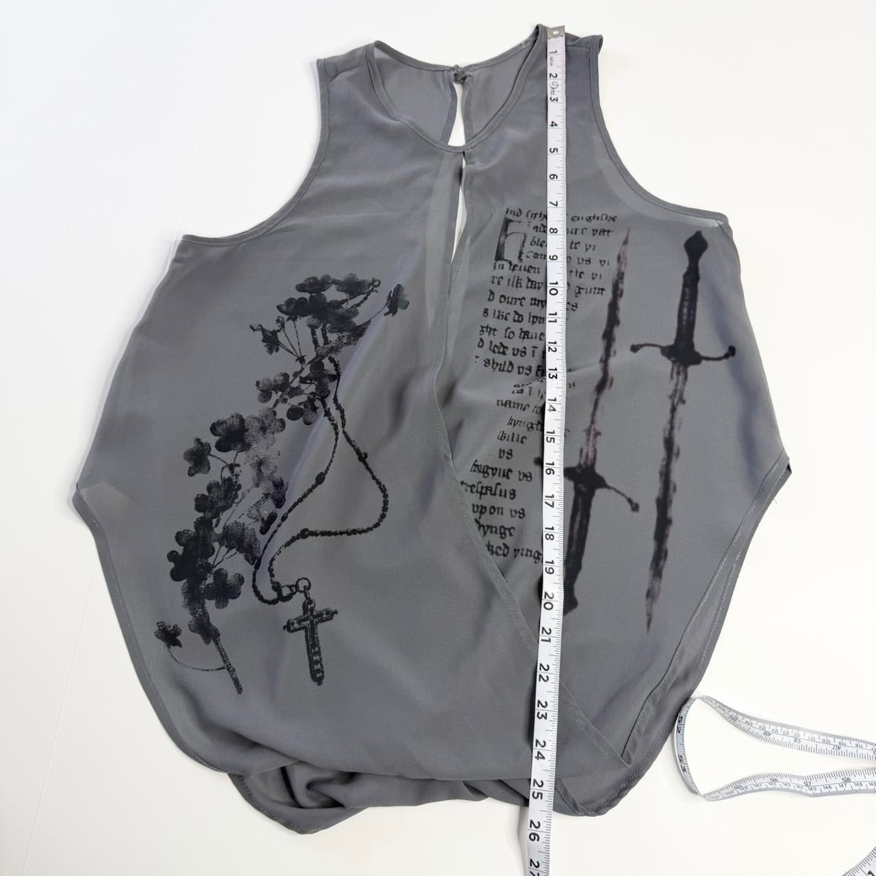 rosaries draped chiffon top (m)