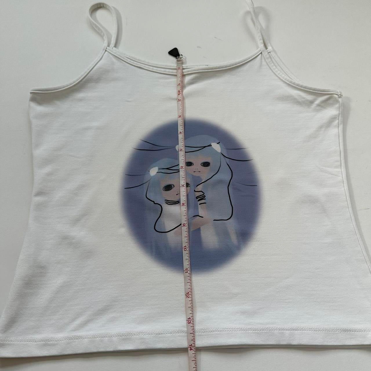 android twins cyber core hand printed tank top | size medium