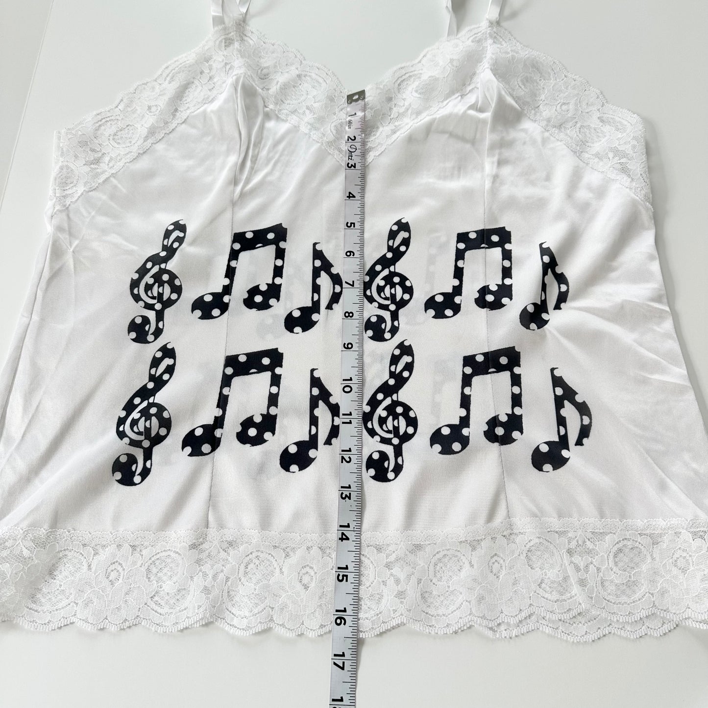 polka dot music notes slip cami (xxl)