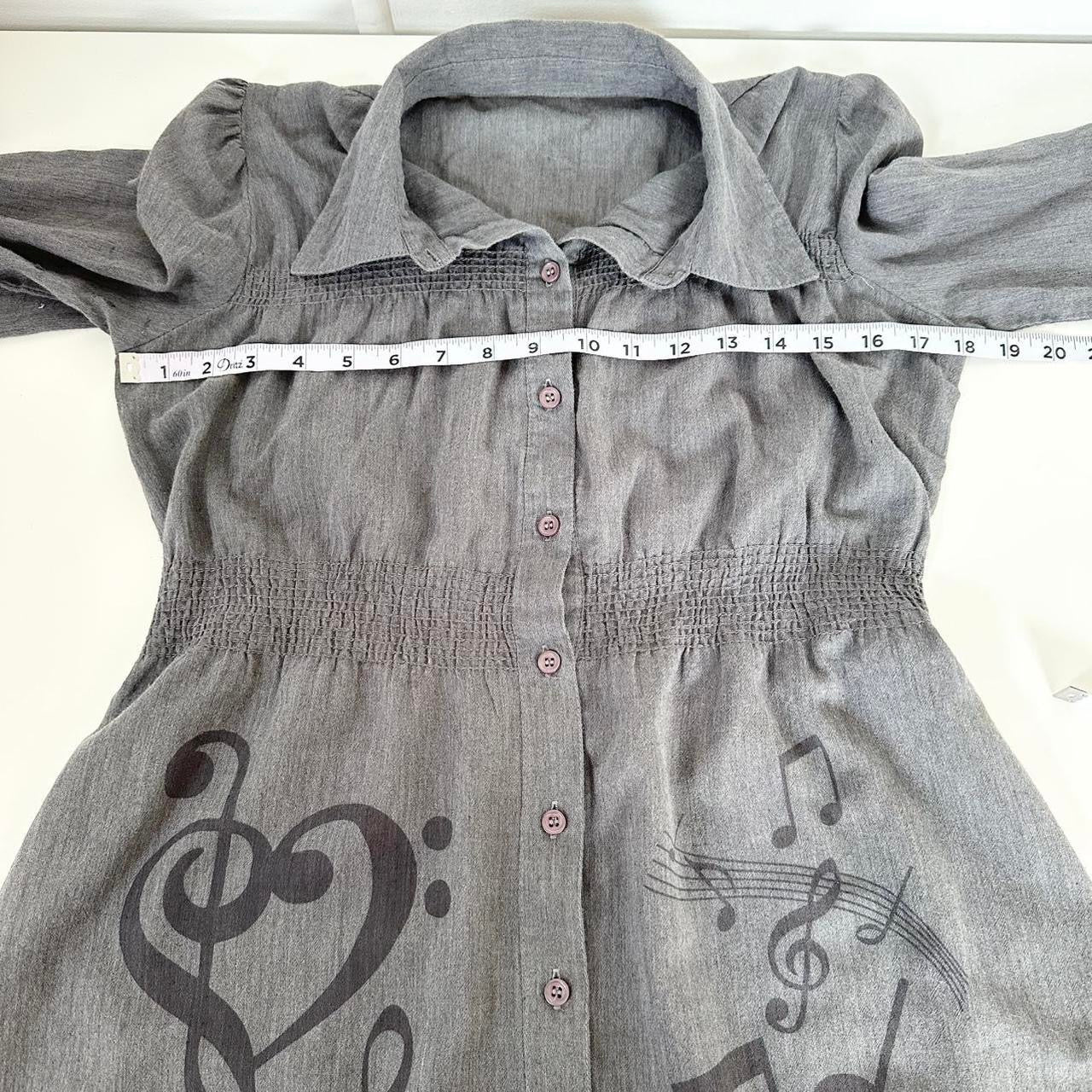 music notes vintage blouse (m)
