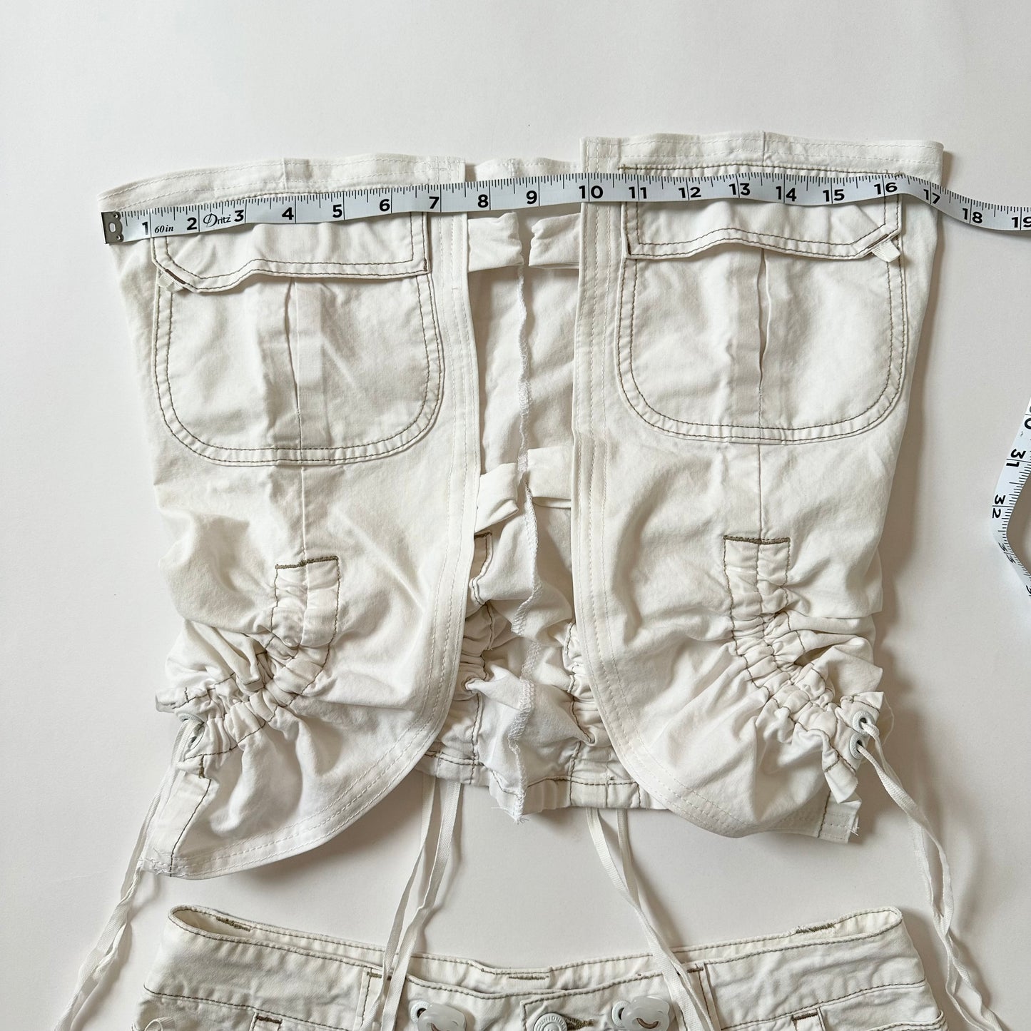 reworked white cargo 2 piece set