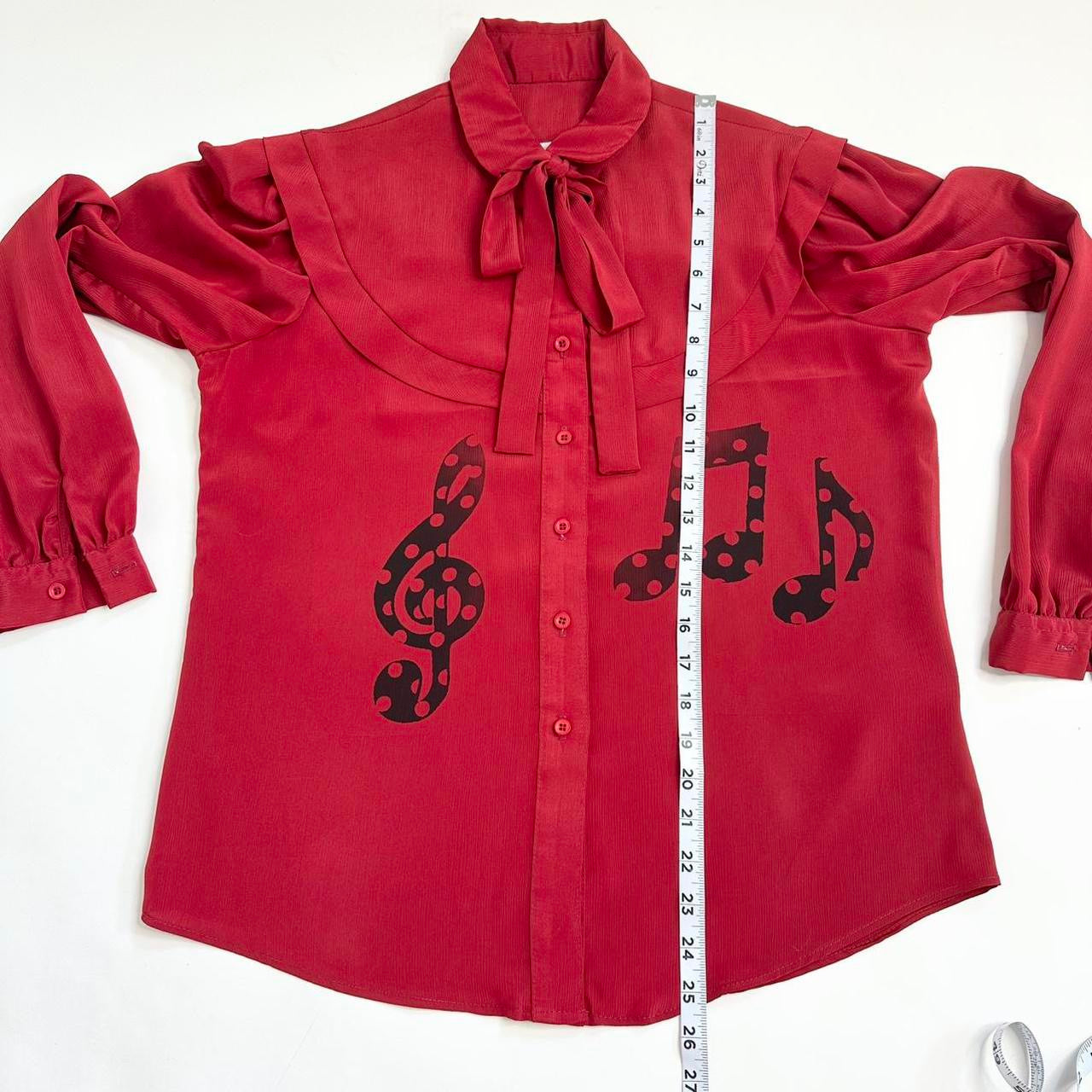 music notes vintage blouse (large)