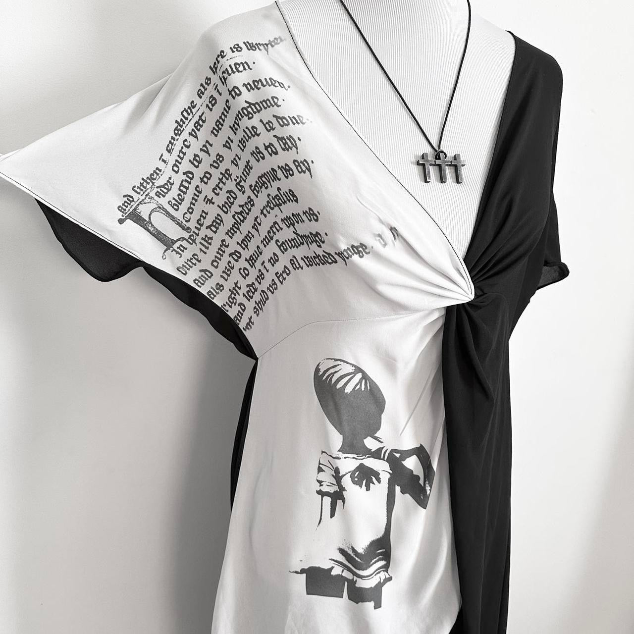 shadow chiffon dress (m)