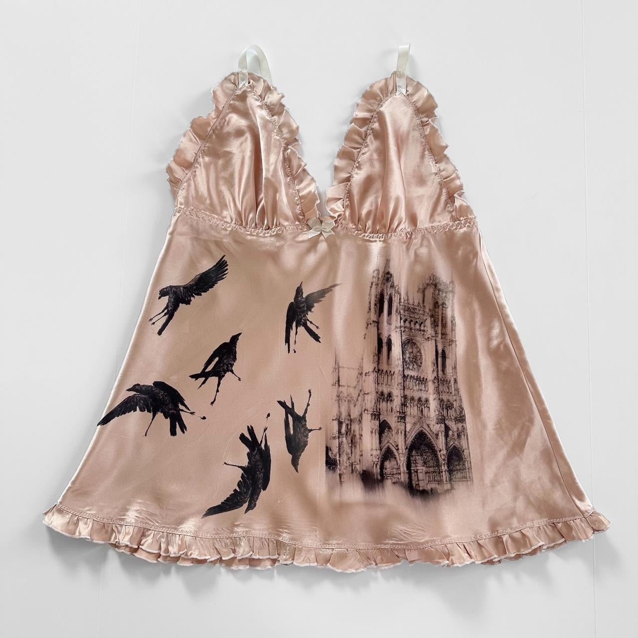 cathedral crows satin chemise (xl)