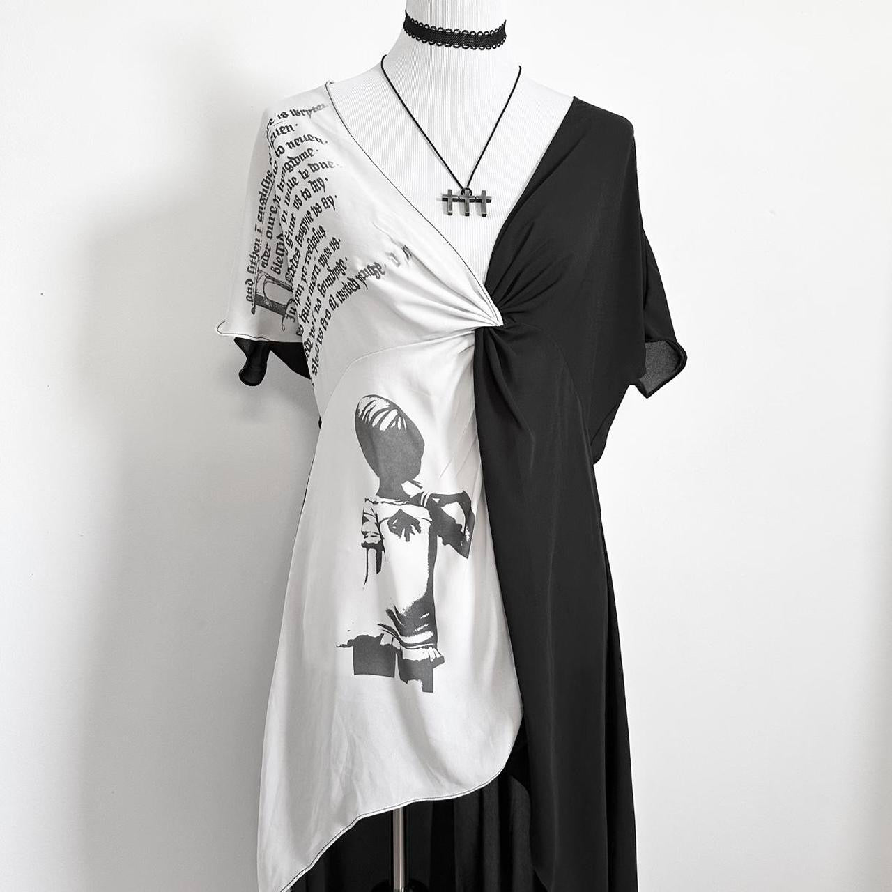 shadow chiffon dress (m)
