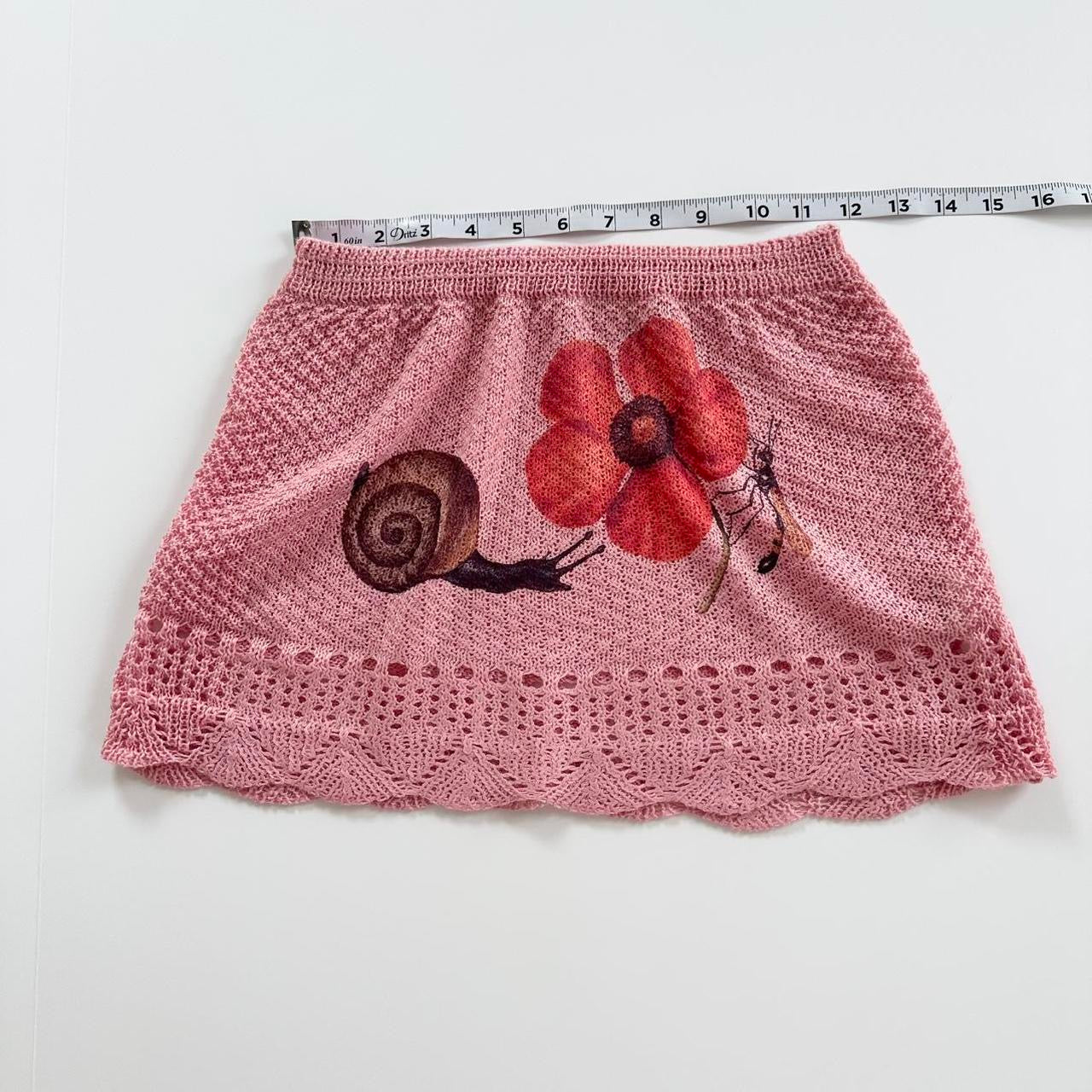 snail crochet mini skirt (xs/s)