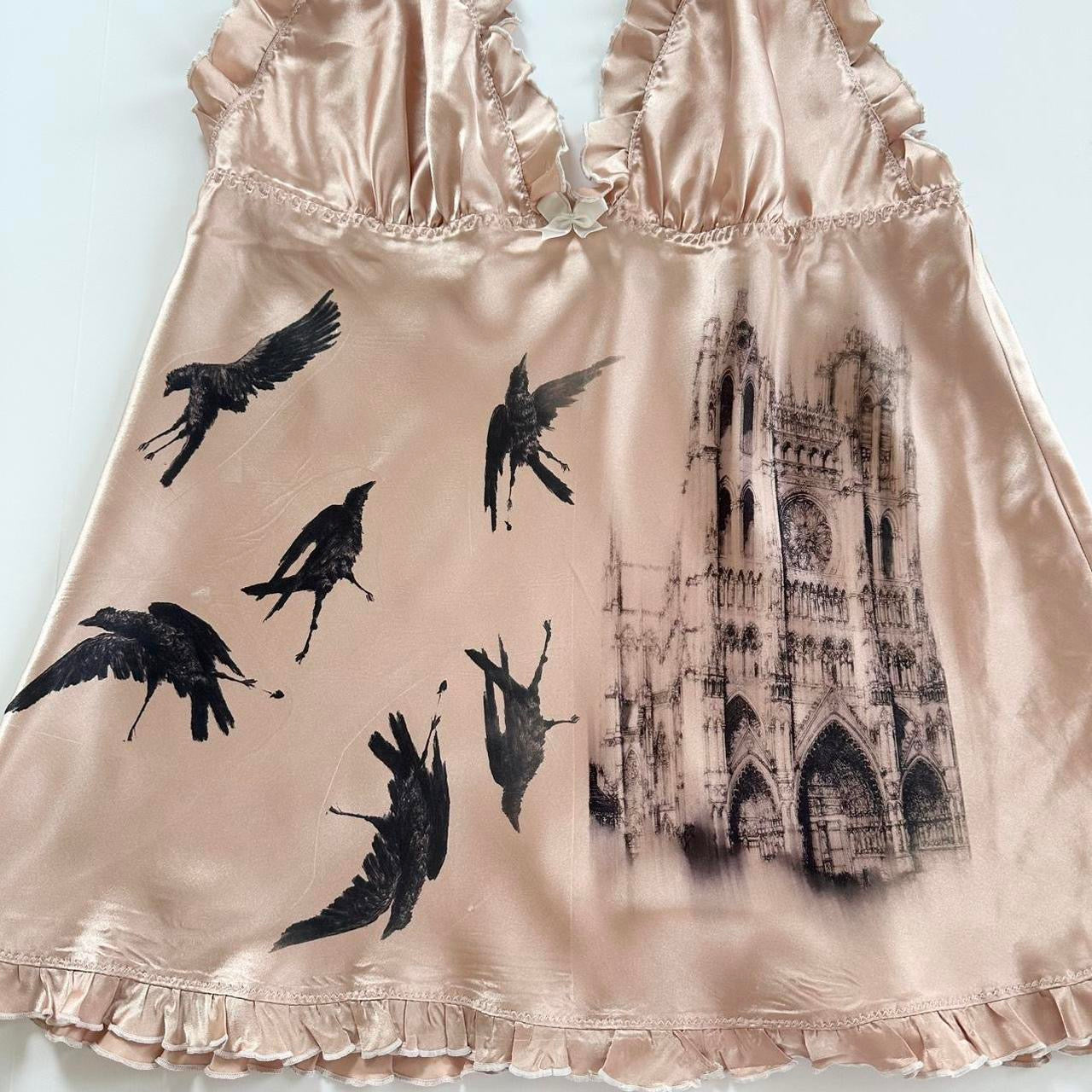 cathedral crows satin chemise (xl)