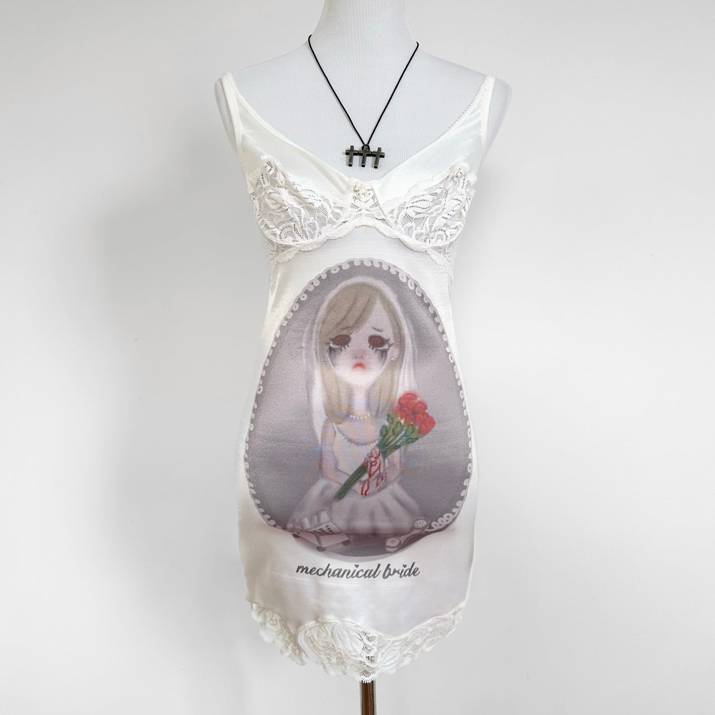 mechanical bride slip dress (s/m)