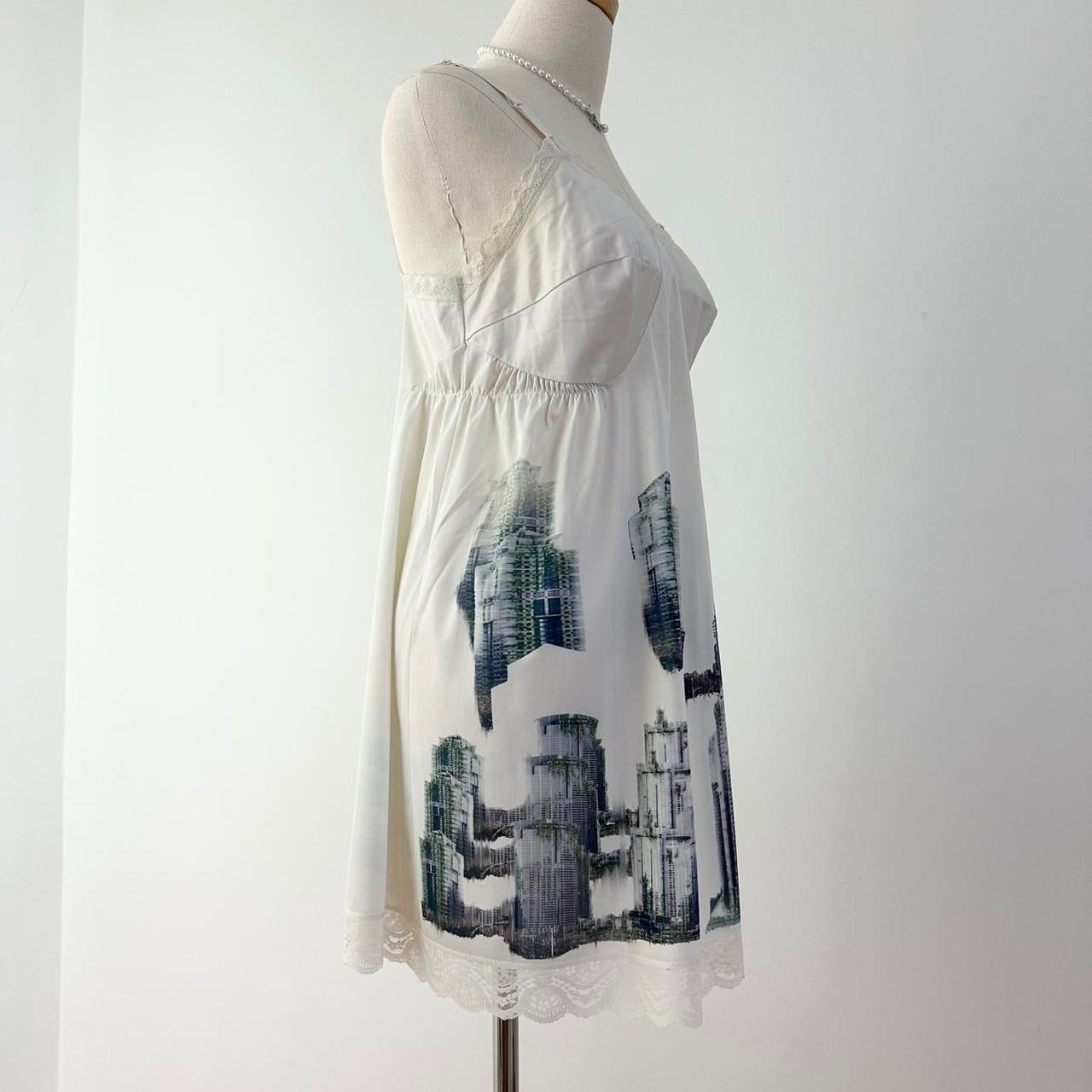 apocalyptic city slip dress (s/m)