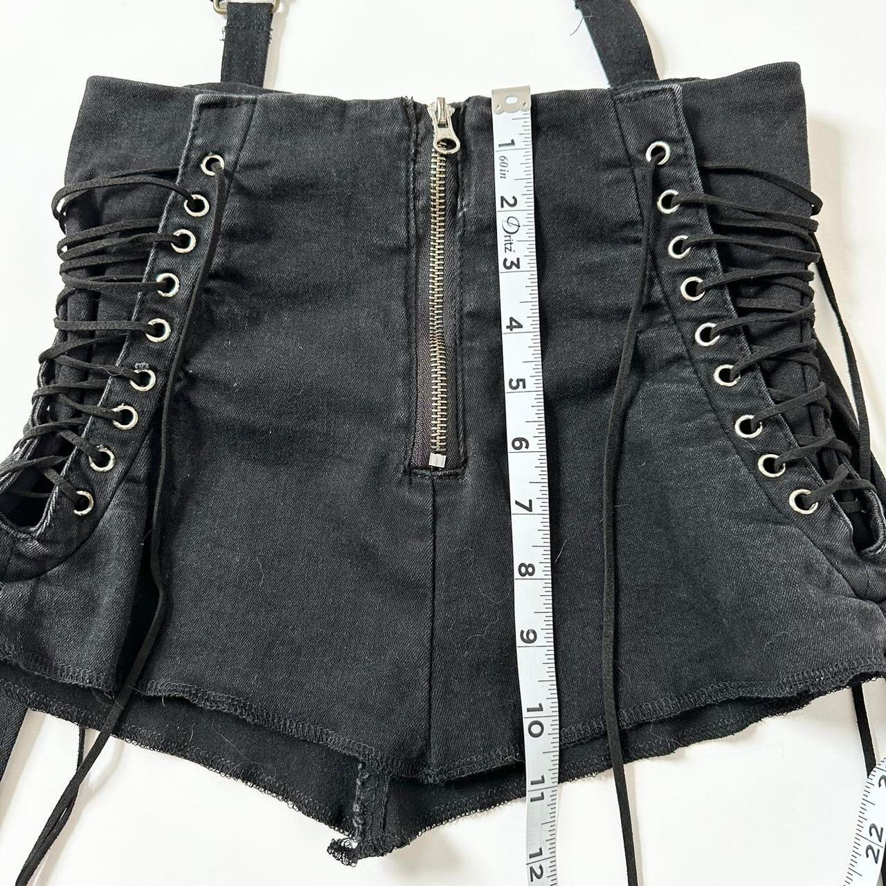 upcycled black denim 2 piece set | size xs