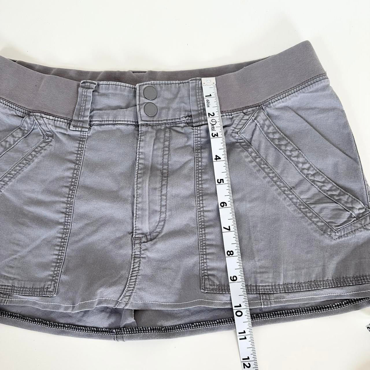 upcycled blue grey low rise cargo mini skirt (s-m)