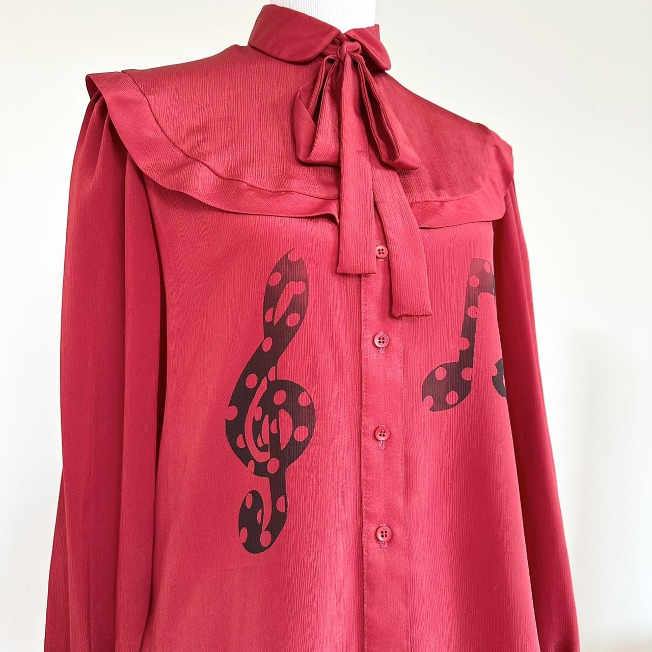 music notes vintage blouse (large)