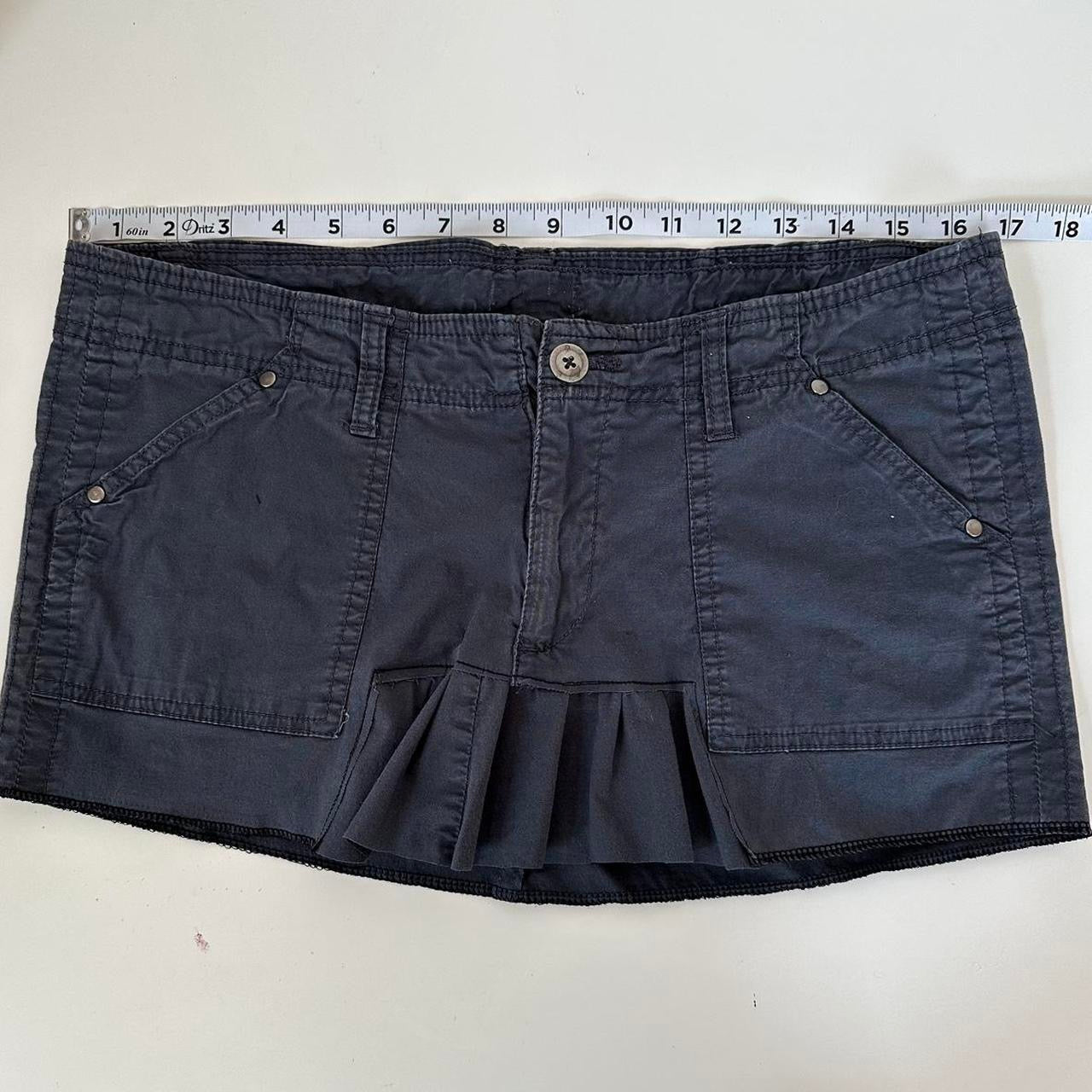handmade blue cargo skirt set (m)