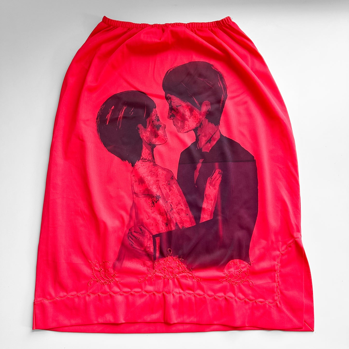 three cheers vintage red slip skirt (22”-30” waist)