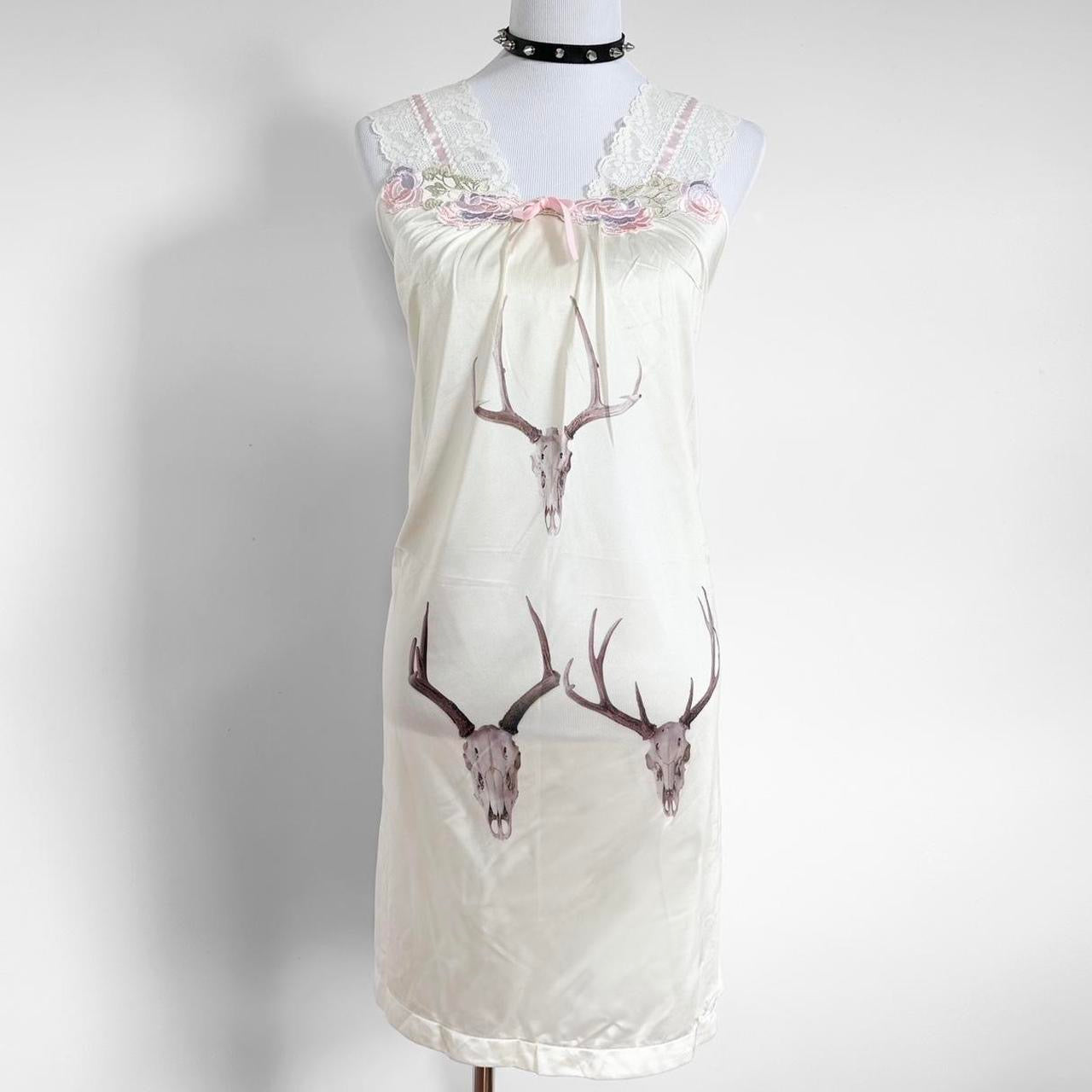 deer skull vintage slip dress (large)