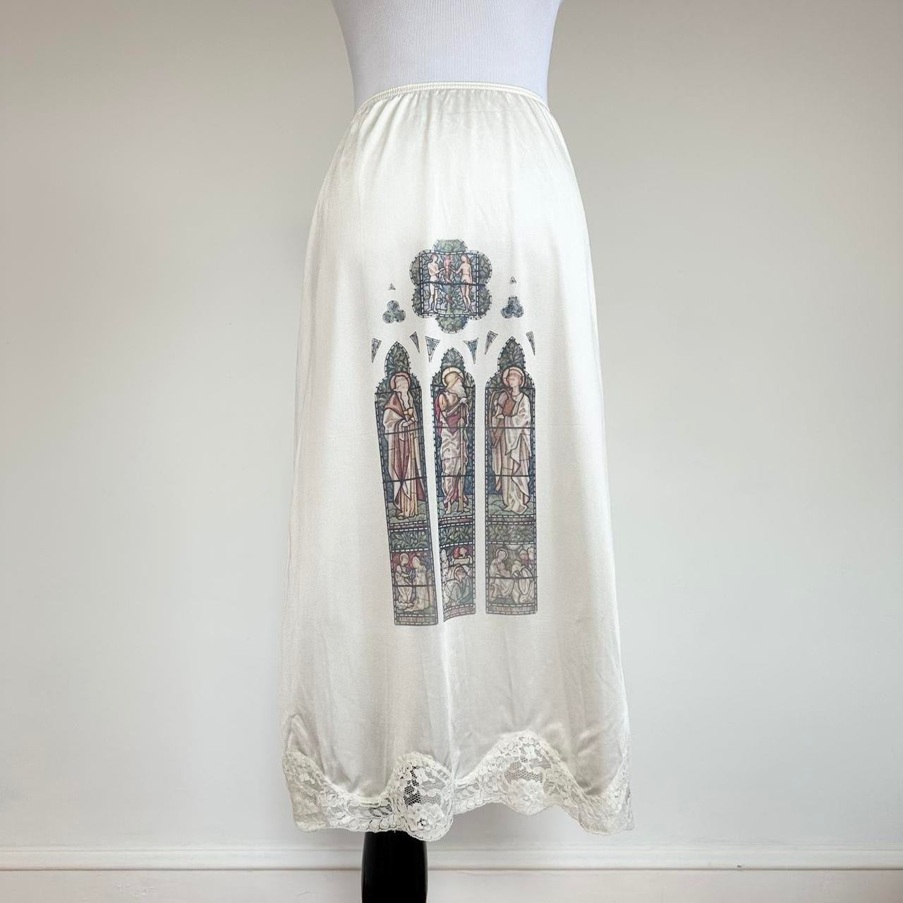 stained glass vintage slip skirt (s/m)