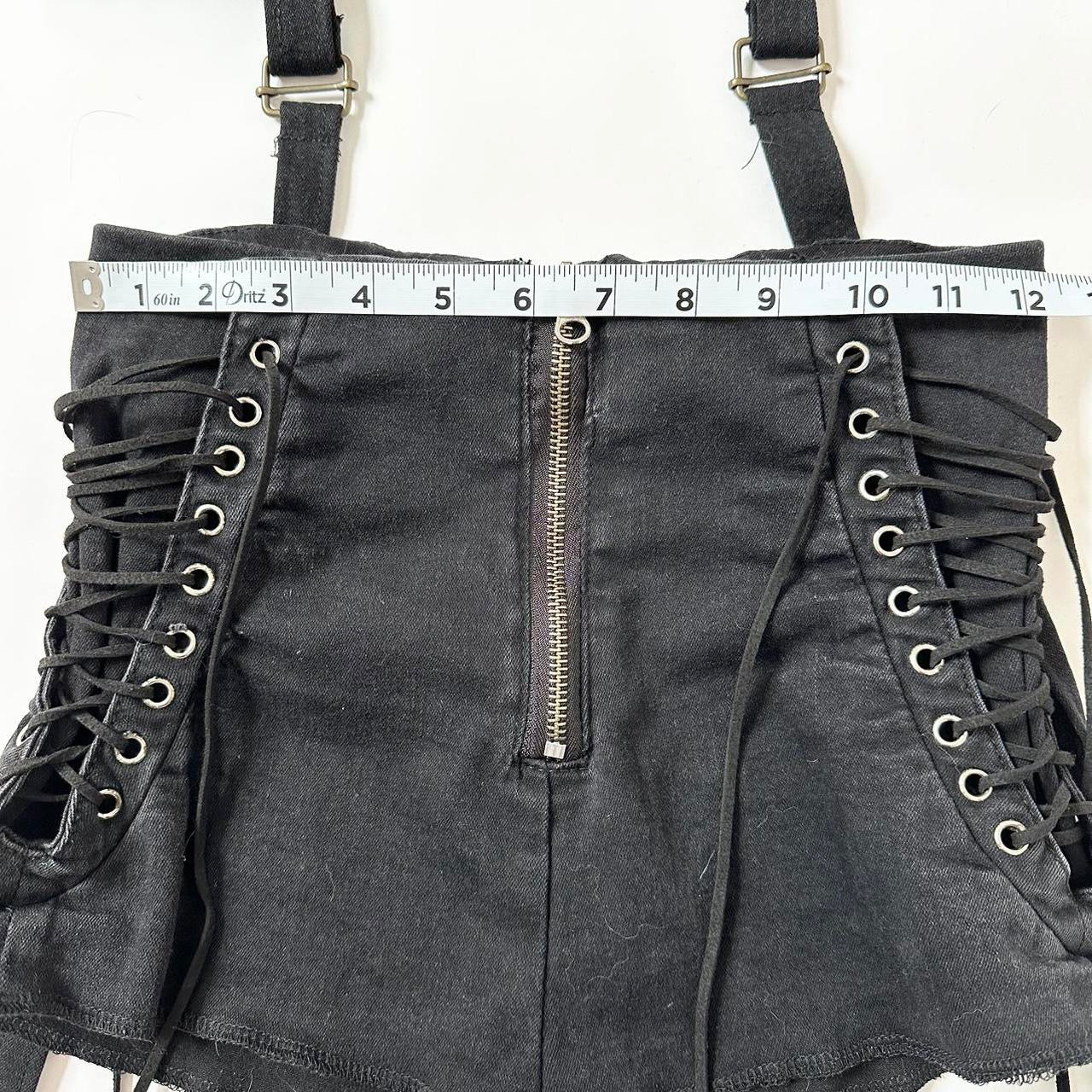 upcycled black denim 2 piece set | size xs