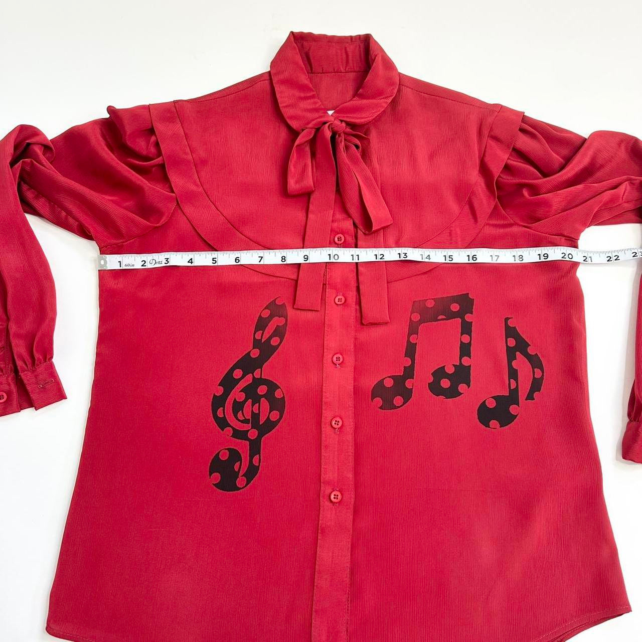 music notes vintage blouse (large)