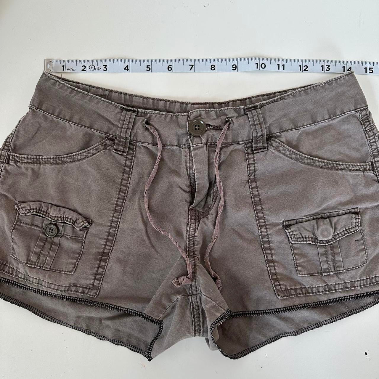 handmade brown cargo shorts set (s)