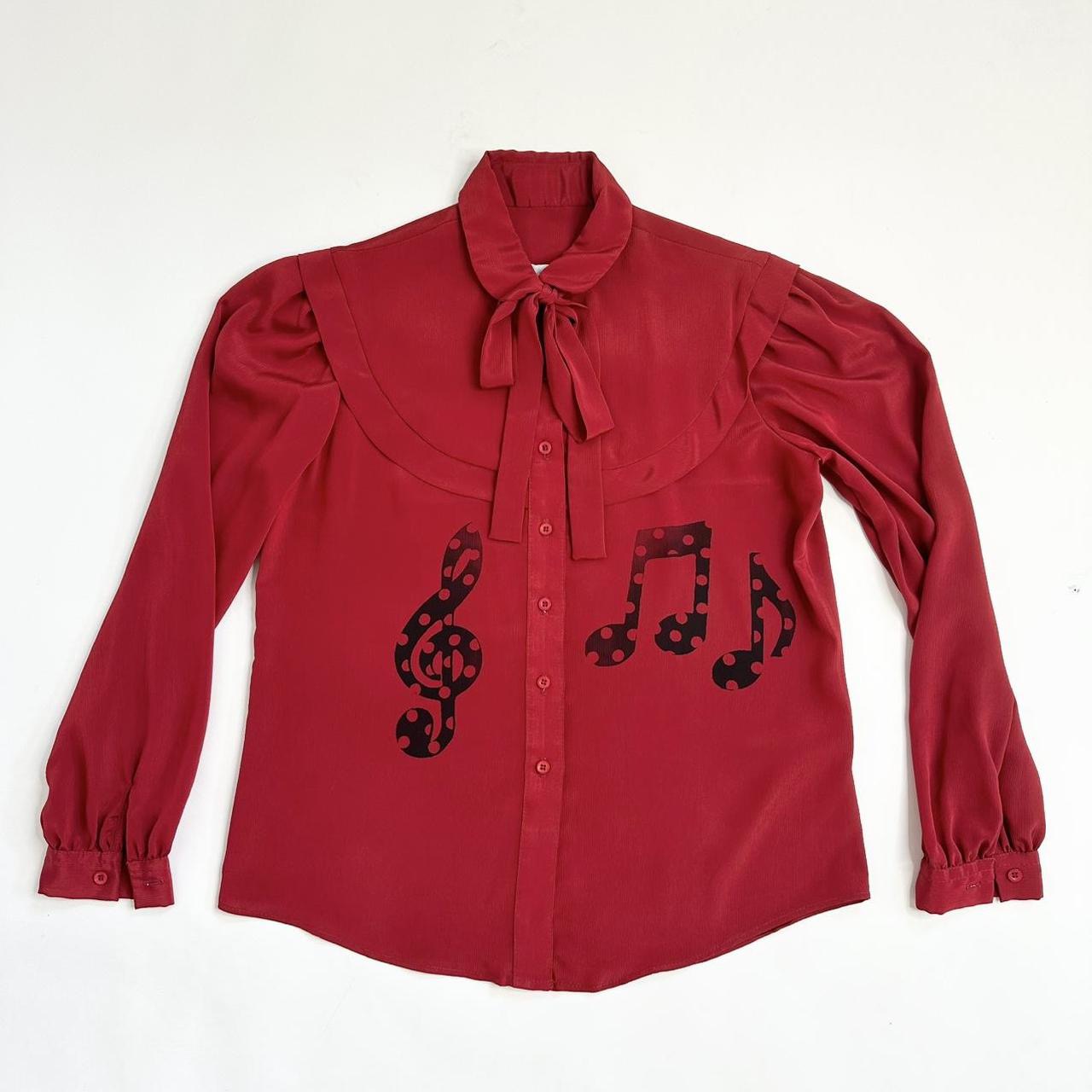 music notes vintage blouse (large)