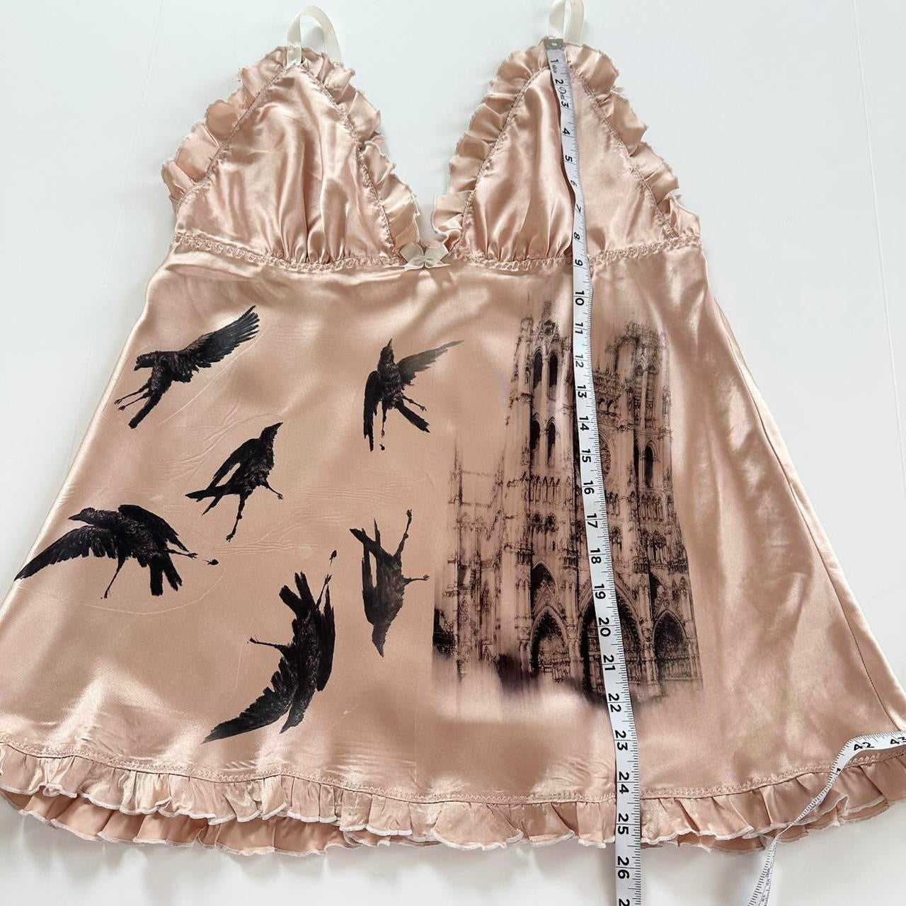cathedral crows satin chemise (xl)