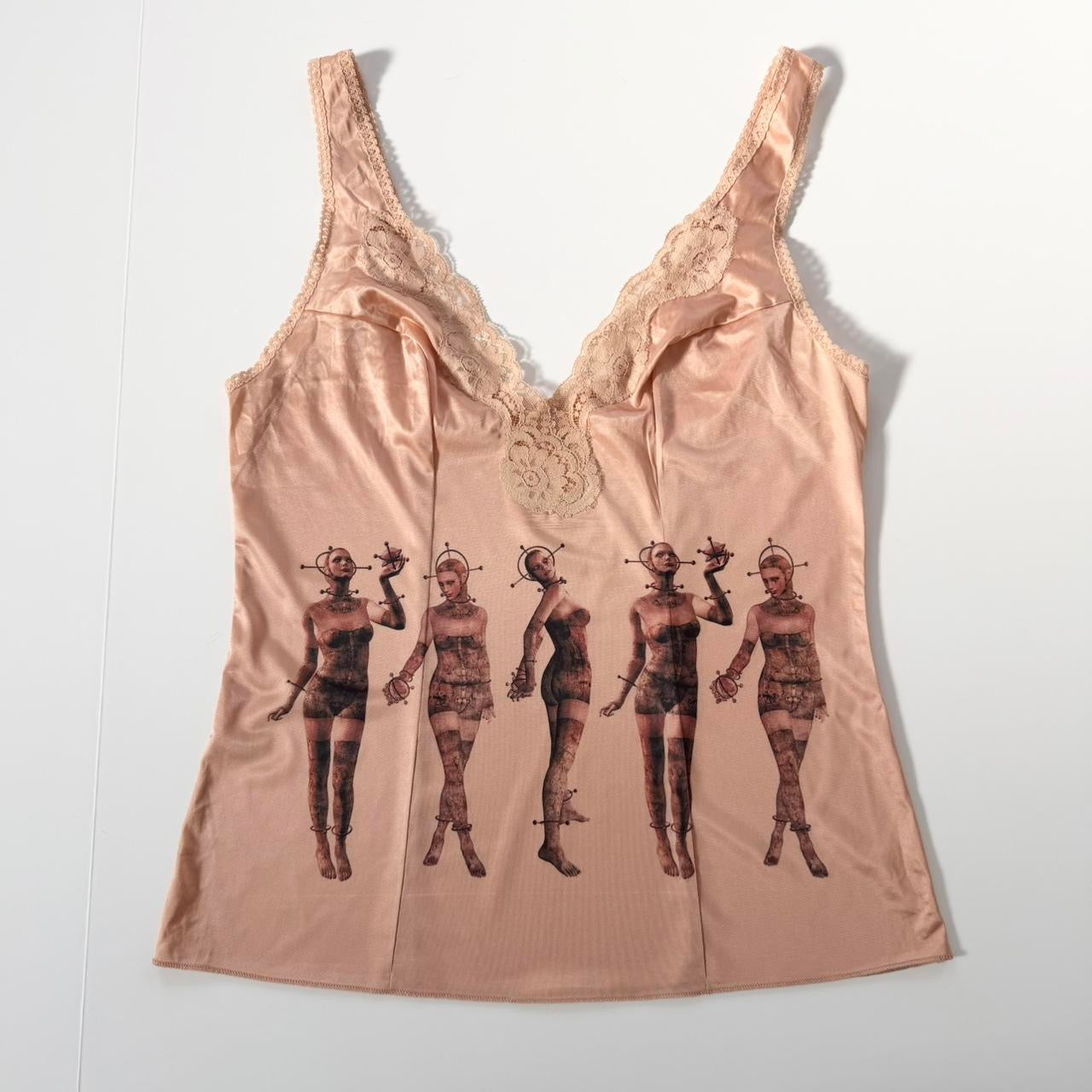 apocalyptic robots slip cami and skirt set (m)