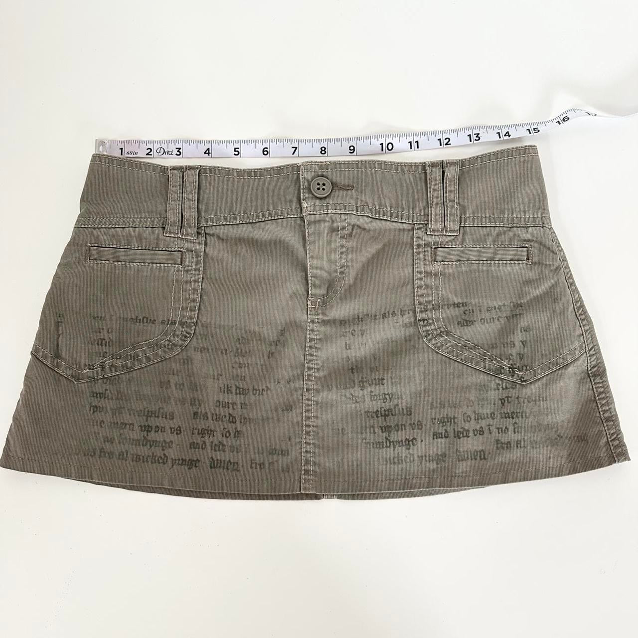 holy prayer reworked cotton mini cargo skirt (s)
