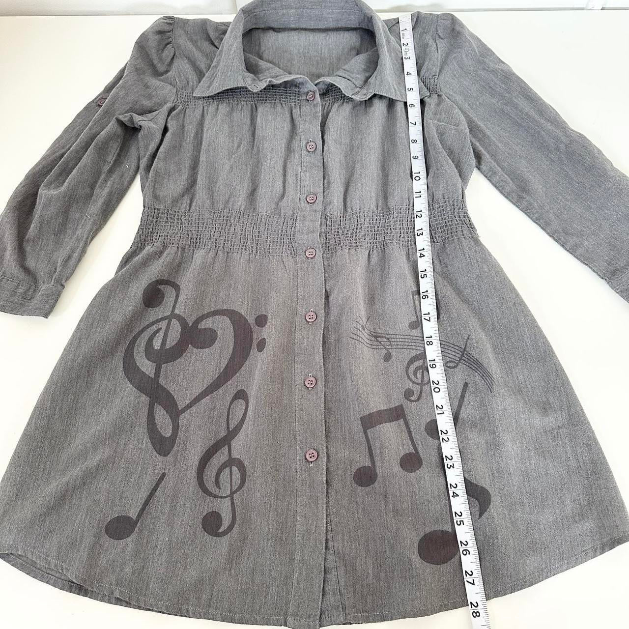 music notes vintage blouse (m)