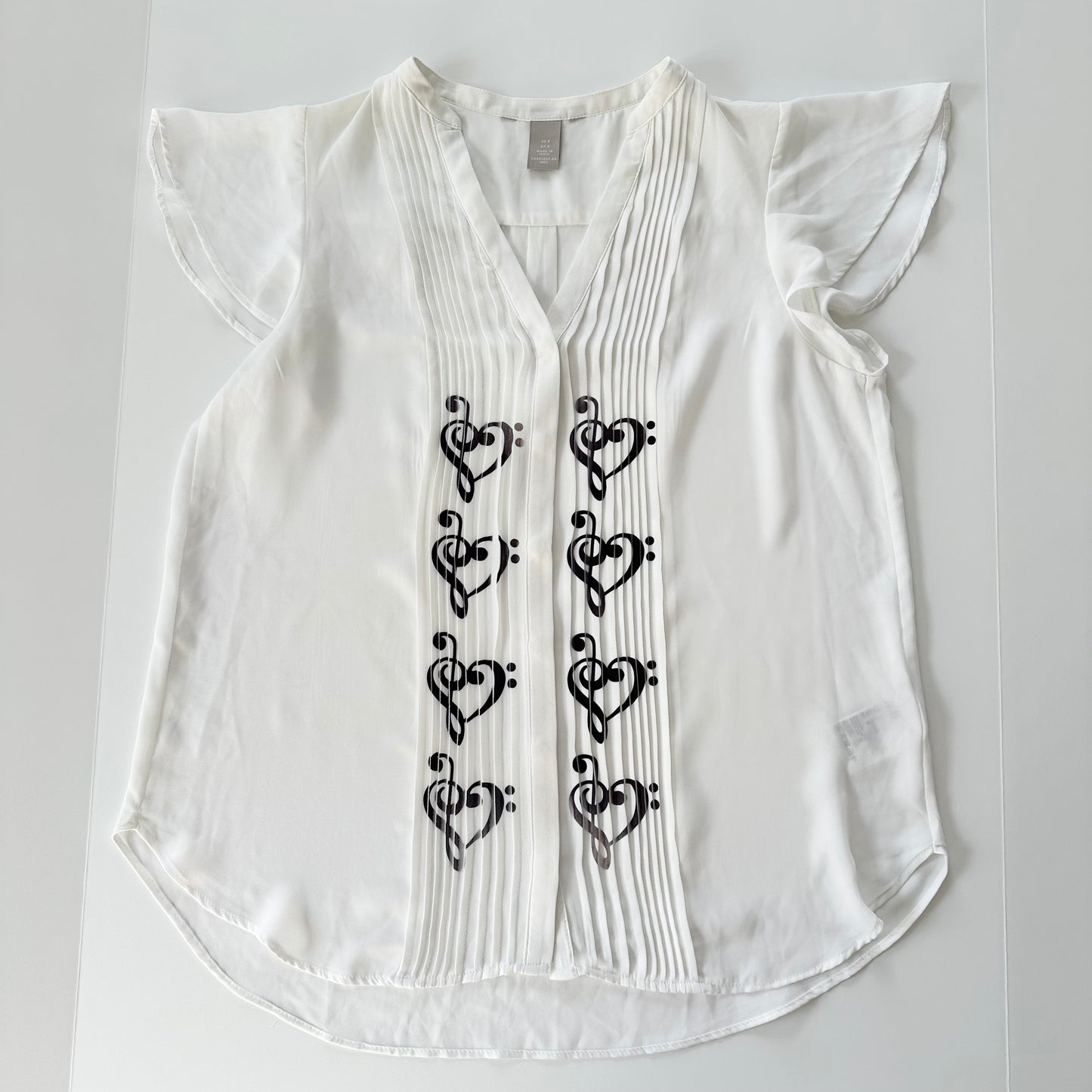 music clef heart blouse (m/l)