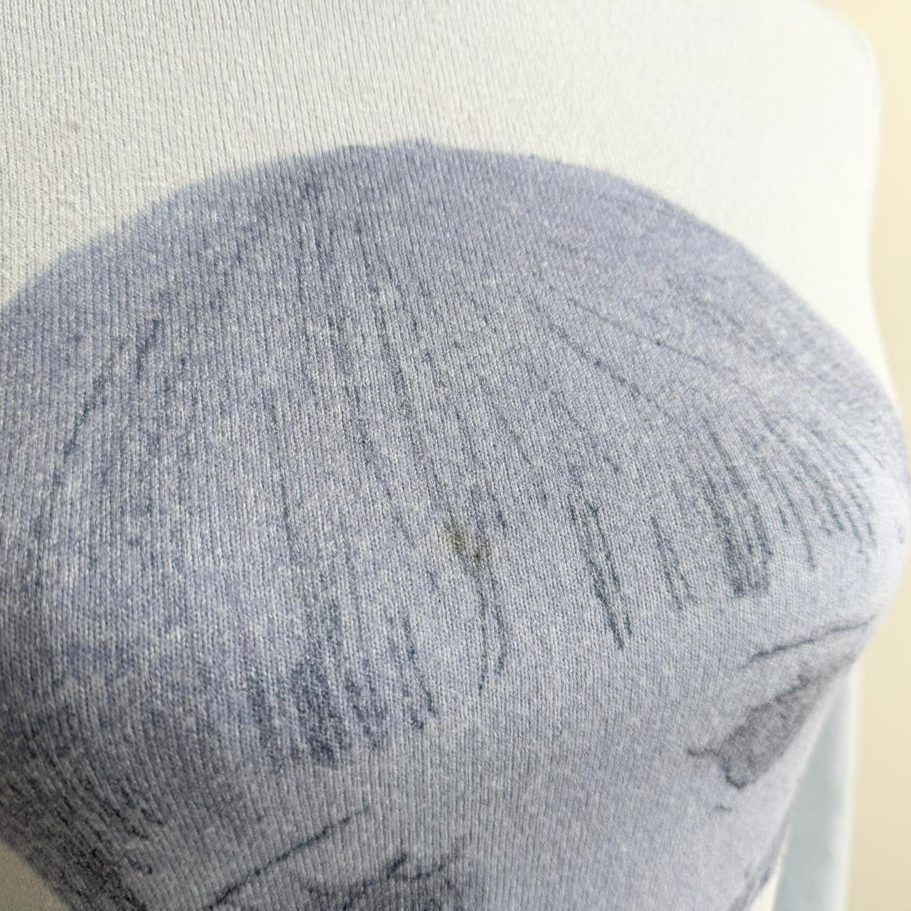 nervous girl blue soft sweater (xs)