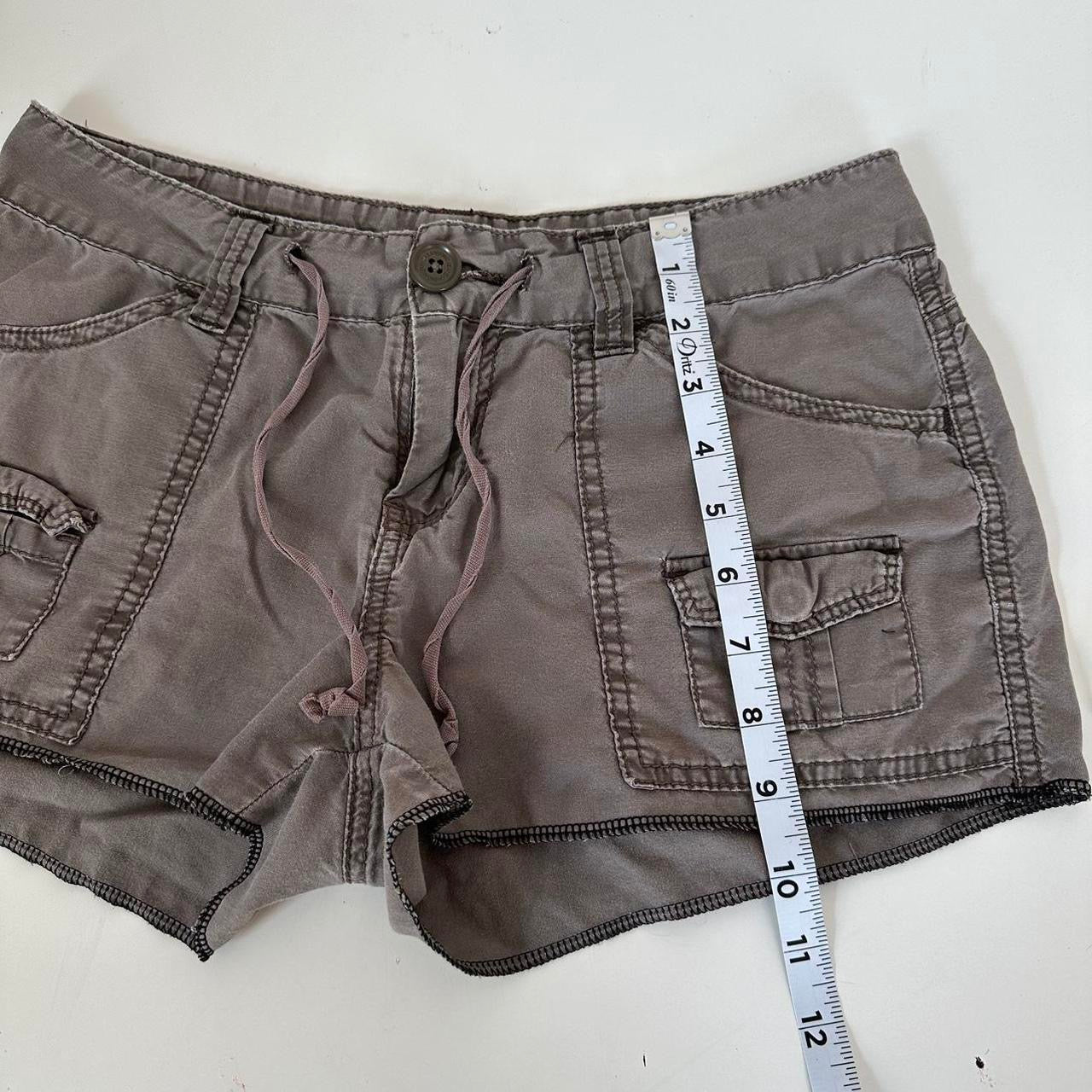 handmade brown cargo shorts set (s)