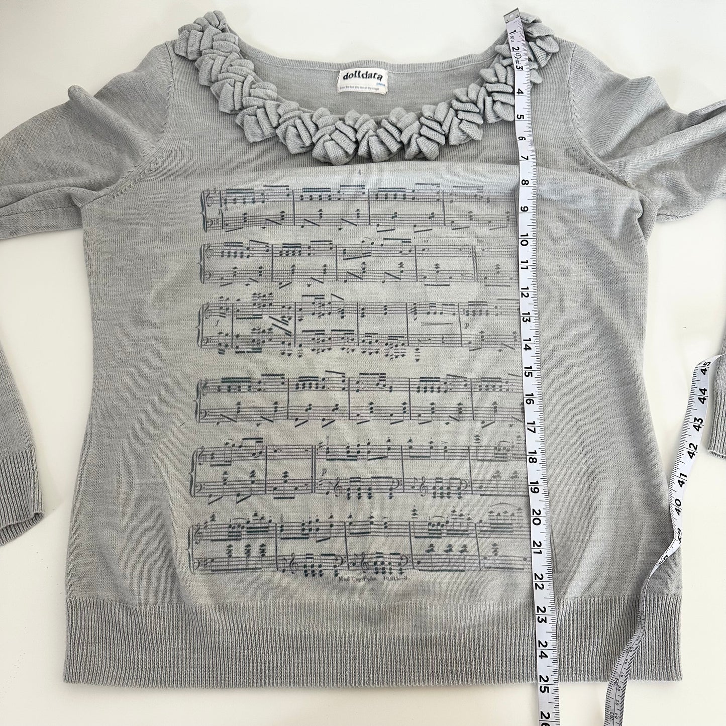 sheet music sweater (xl)