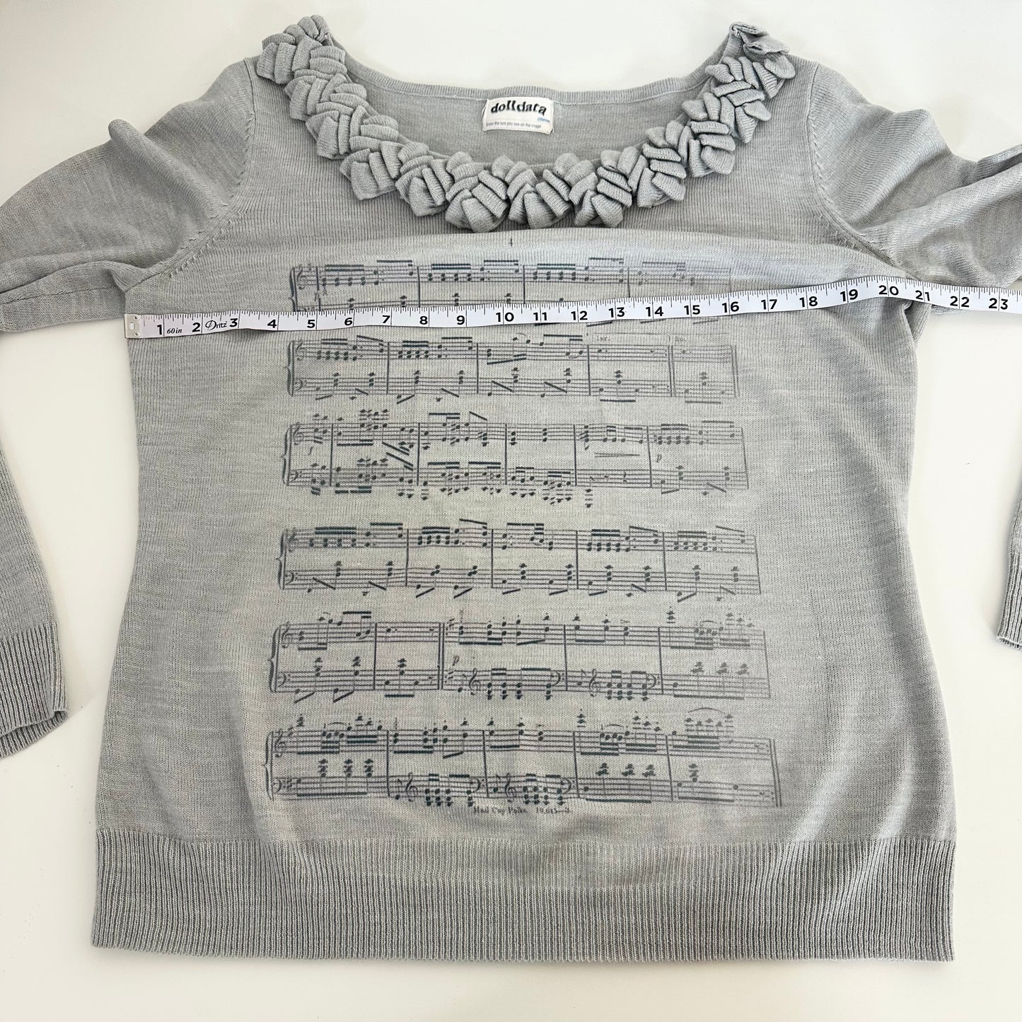 sheet music sweater (xl)