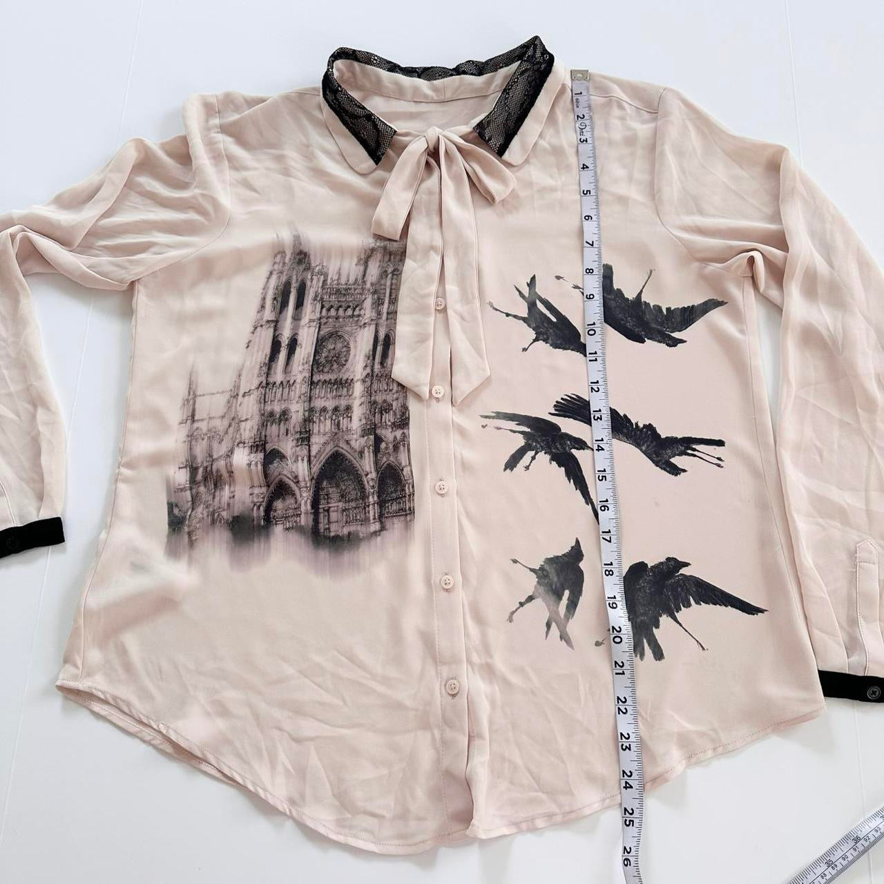 cathedral crows chiffon blouse (large)