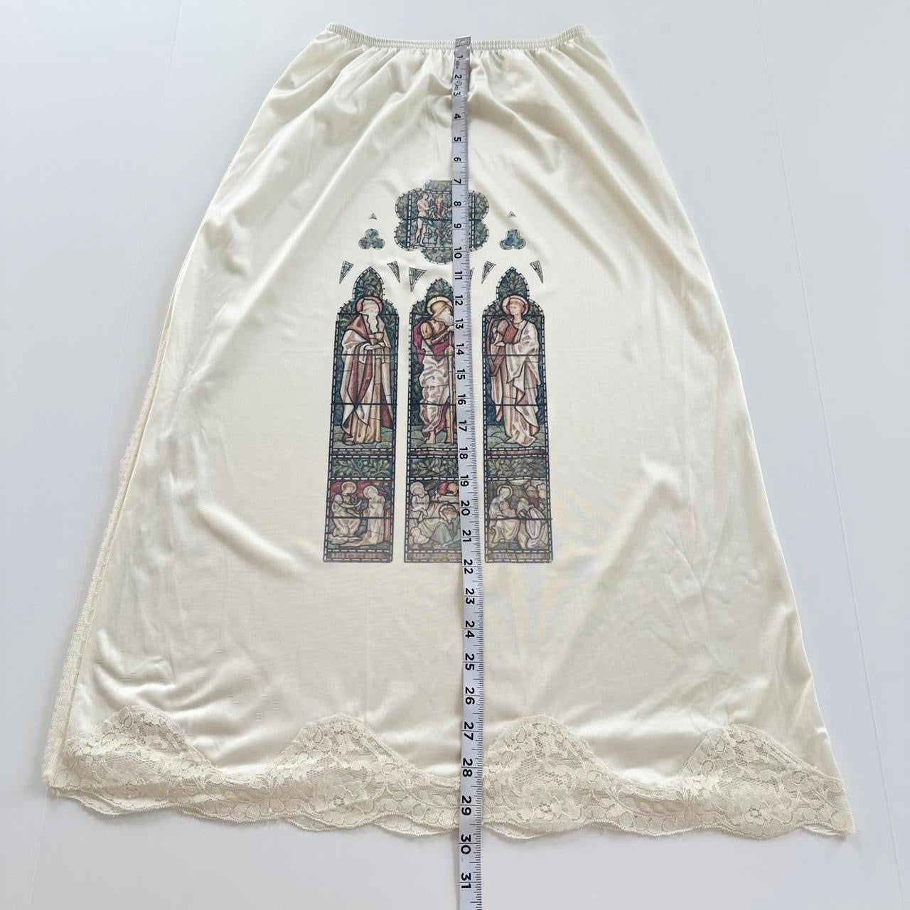 stained glass vintage slip skirt (s/m)