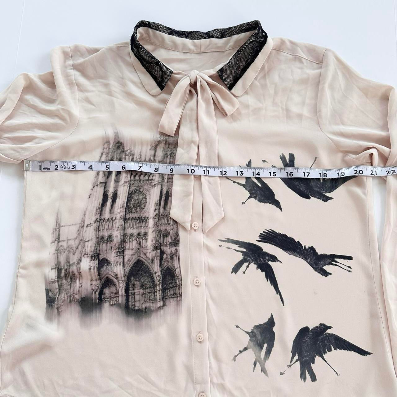 cathedral crows chiffon blouse (large)