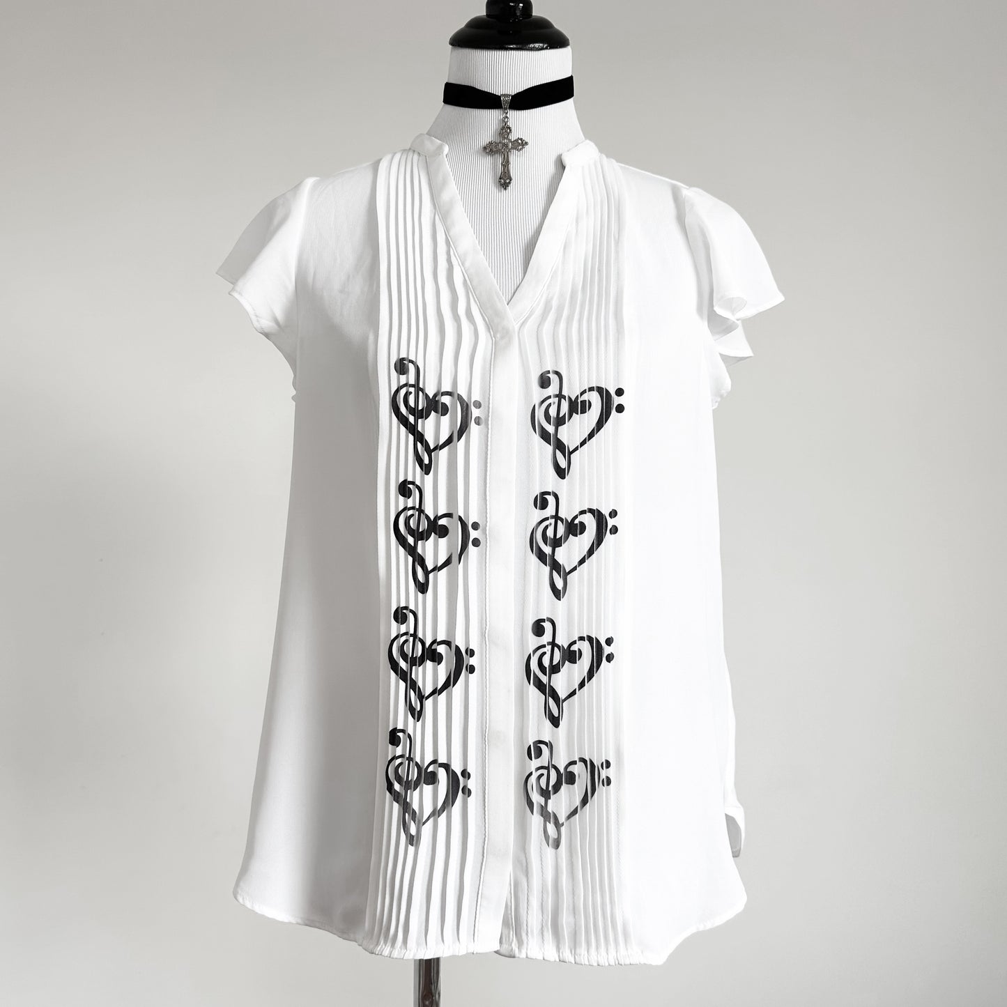 music clef heart blouse (m/l)