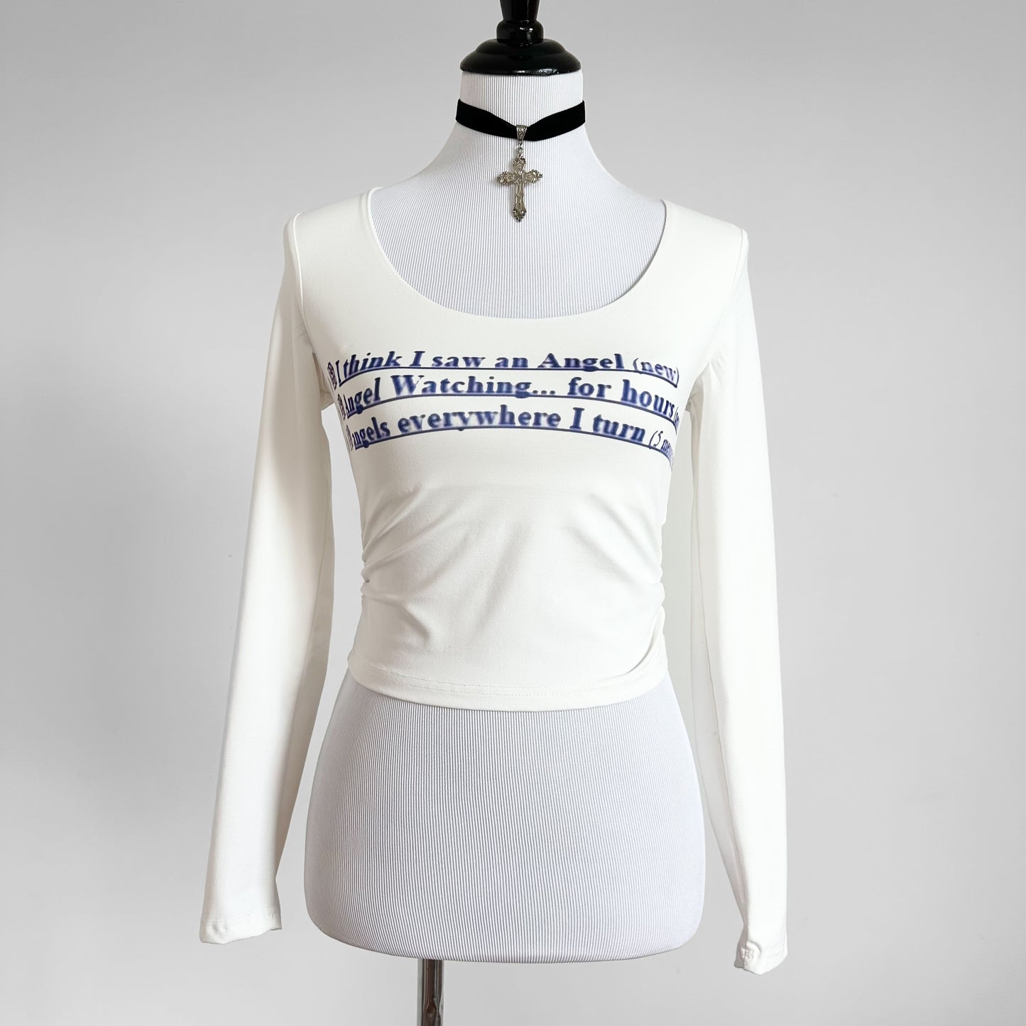 angel watching ruched top (xs)