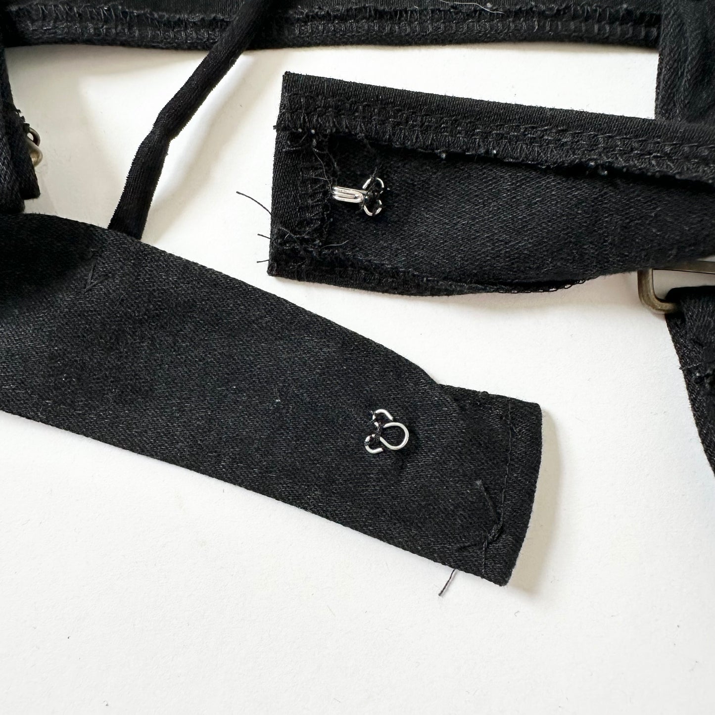upcycled black denim 2 piece set | size xs