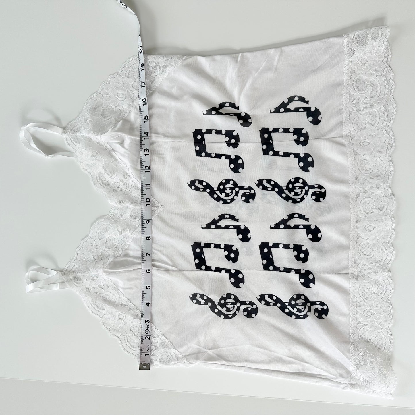 polka dot music notes slip cami (xxl)