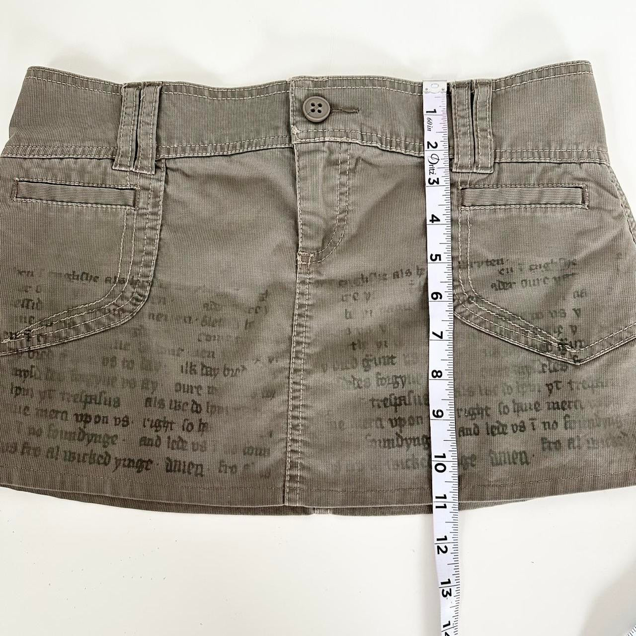 holy prayer reworked cotton mini cargo skirt (s)