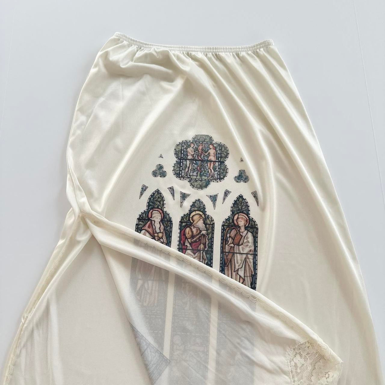 stained glass vintage slip skirt (s/m)