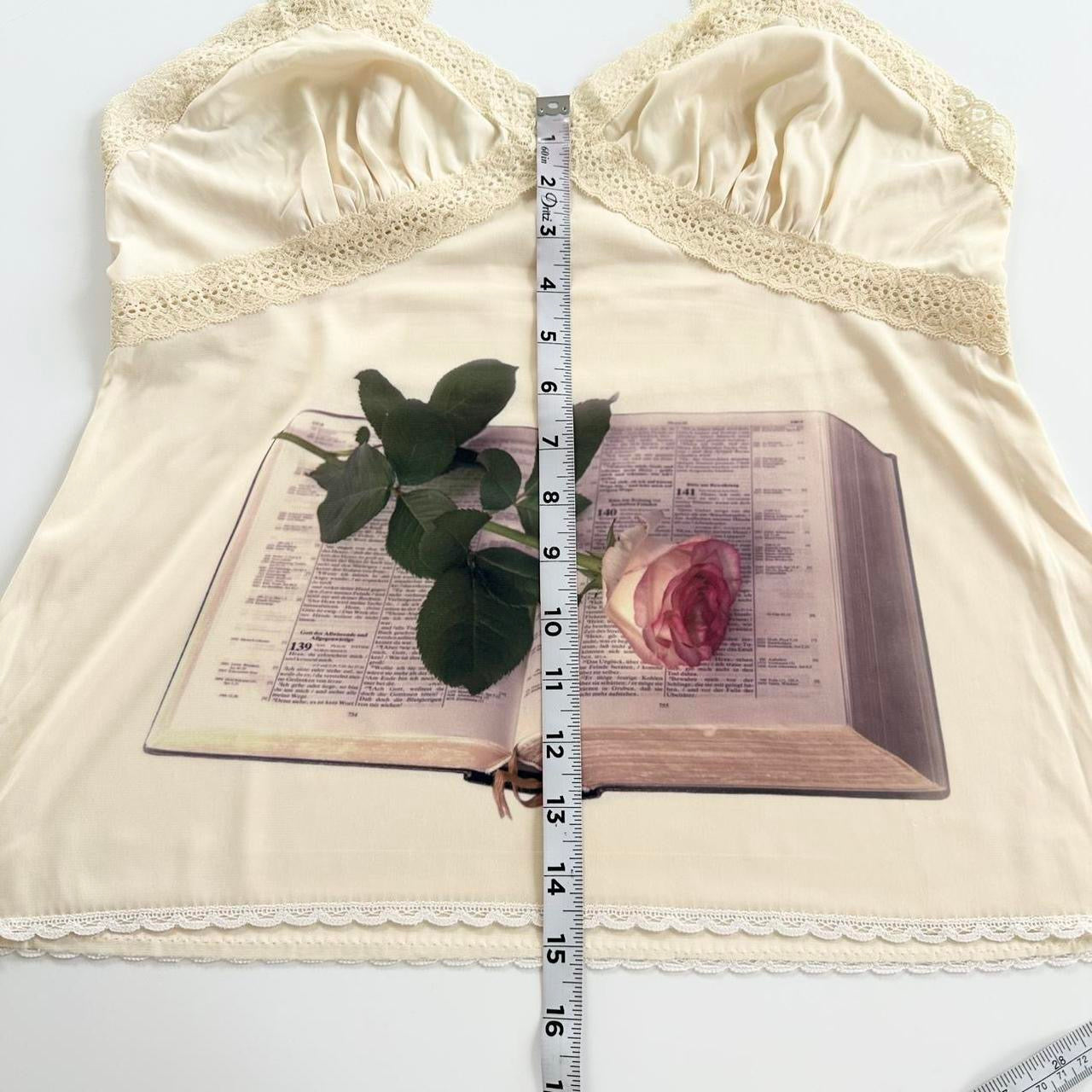 antique stationery slip cami and skirt set (m/l)