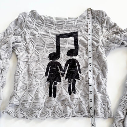music love textured top (s)