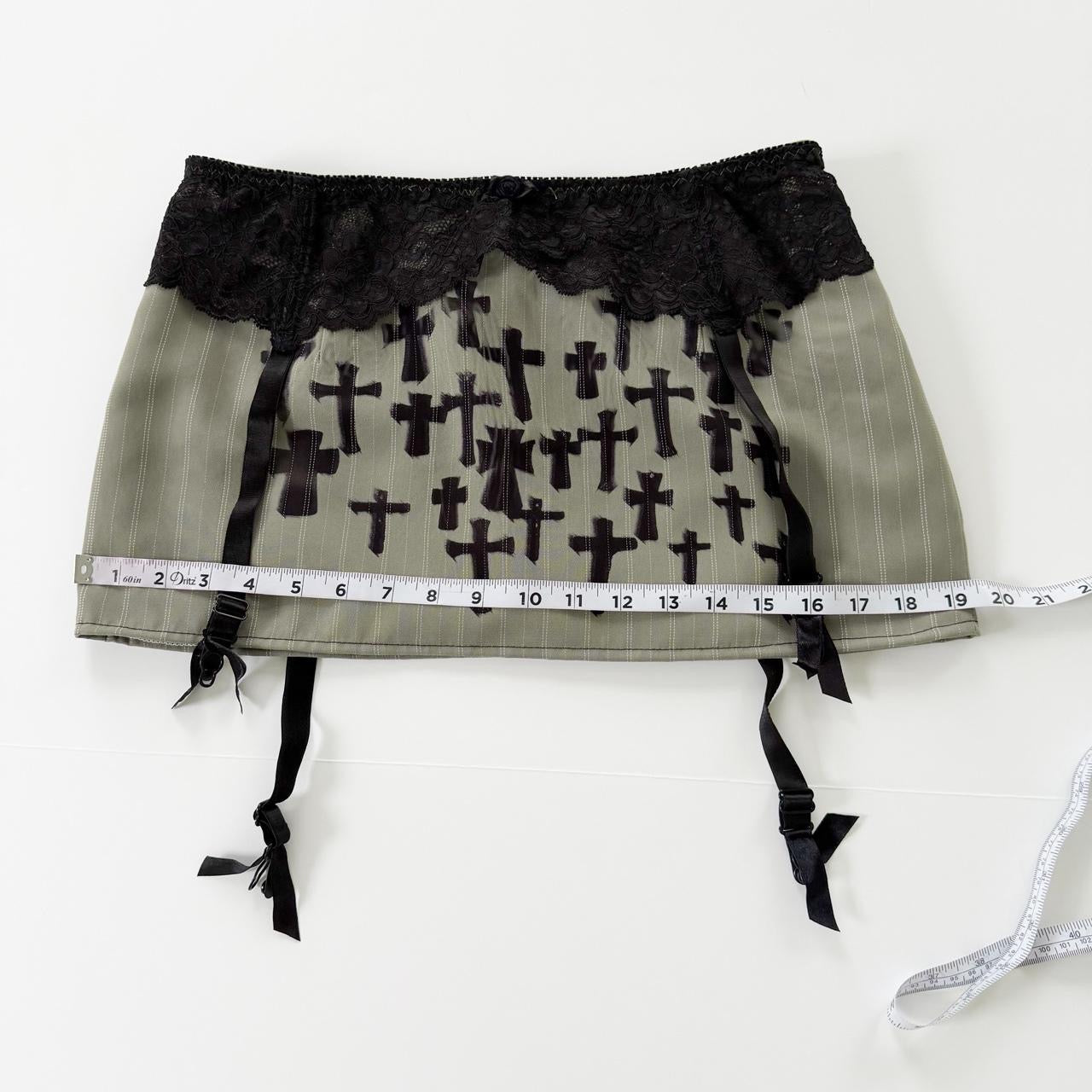 reworked rosary garter mini skirt (s/m)