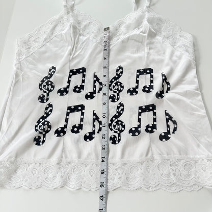 polka dot music notes slip cami (xxl)