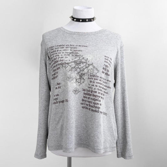 holy prayer waffle knit thermal top (xl)