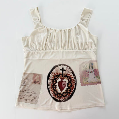 sacred heart babydoll top (large)