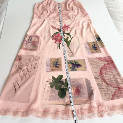 antique stationery vintage slip dress (xl/xxl)